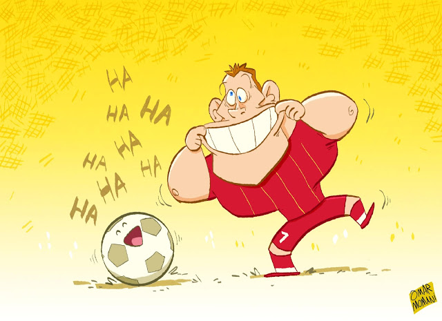 Happy birthday James Milner 
A cartoon for piece:  