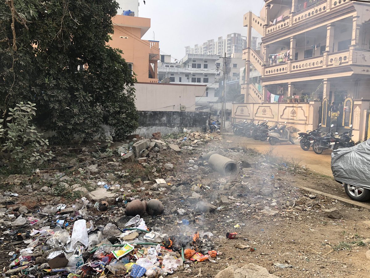 If there are bans from government on Diwali crackers so the Air Quality doesn’t go bad, why are there no bans on burning garbage and leaves every morning in every nook and corner of Hyderabad. #badair #stopgarbageburning