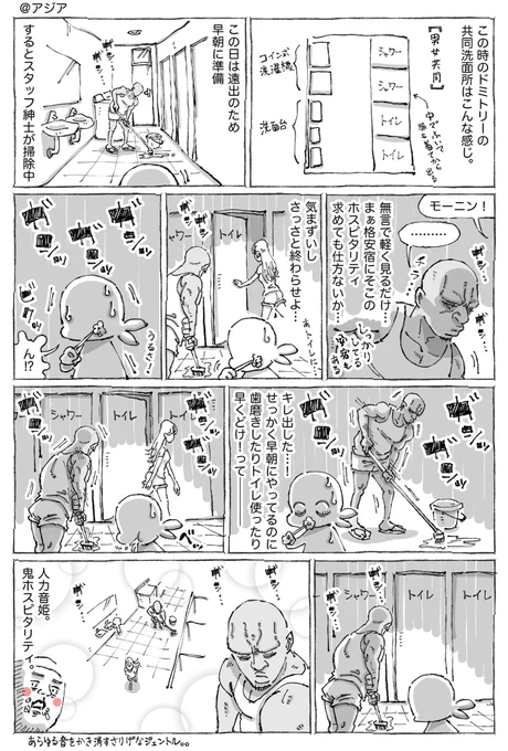 海外ドミトリーで清掃紳士の変貌と思惑。 