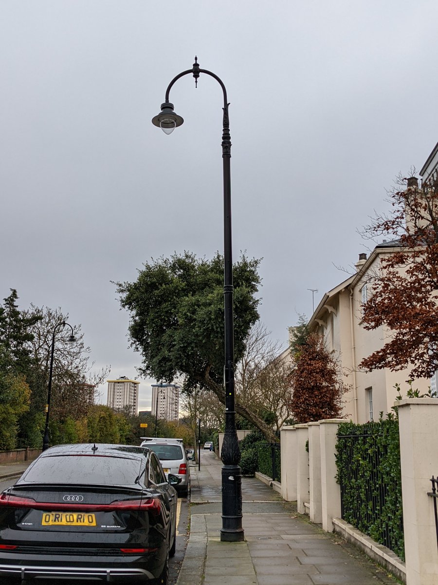 4/ A nice St Pancras Metropolitan Borough lamppost in Park Village West.