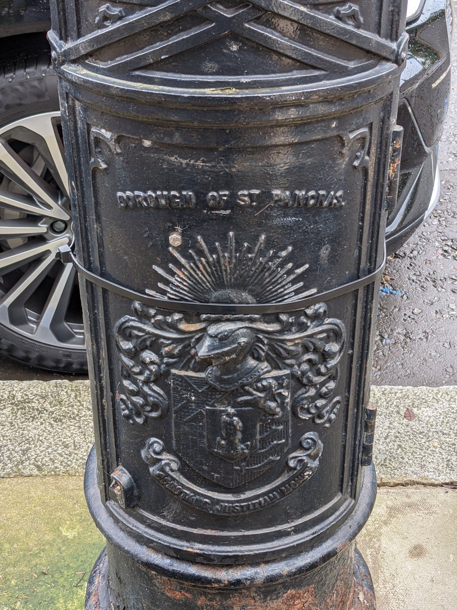 4/ A nice St Pancras Metropolitan Borough lamppost in Park Village West.