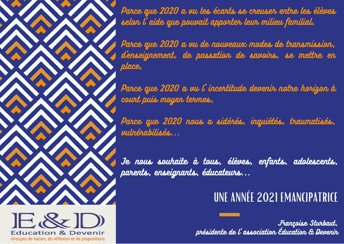 Education et Devenir tweet media