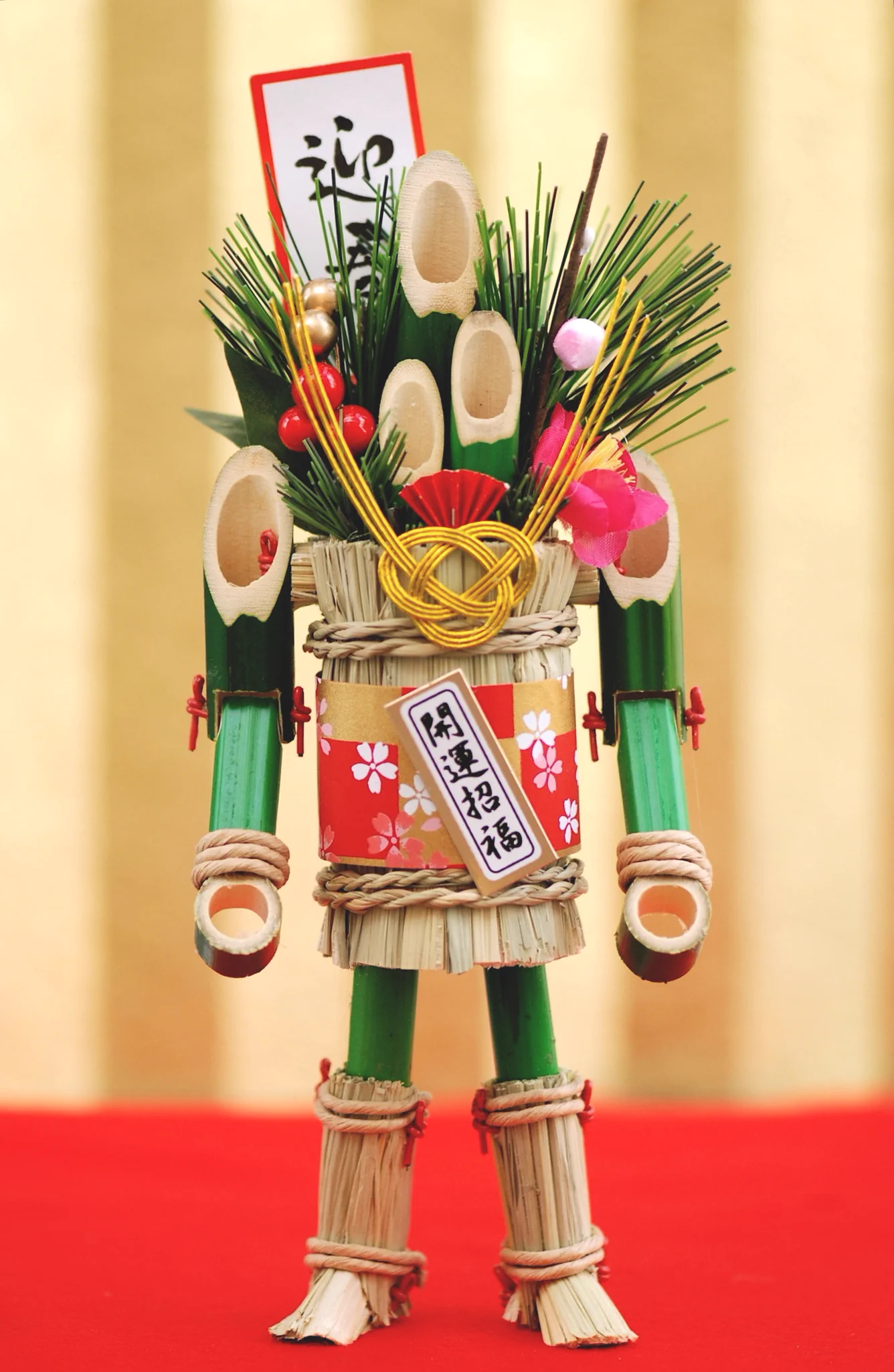 正月ロボ？100均で買った「ミニ門松」を分解して針金でつないで作ったロボット！
