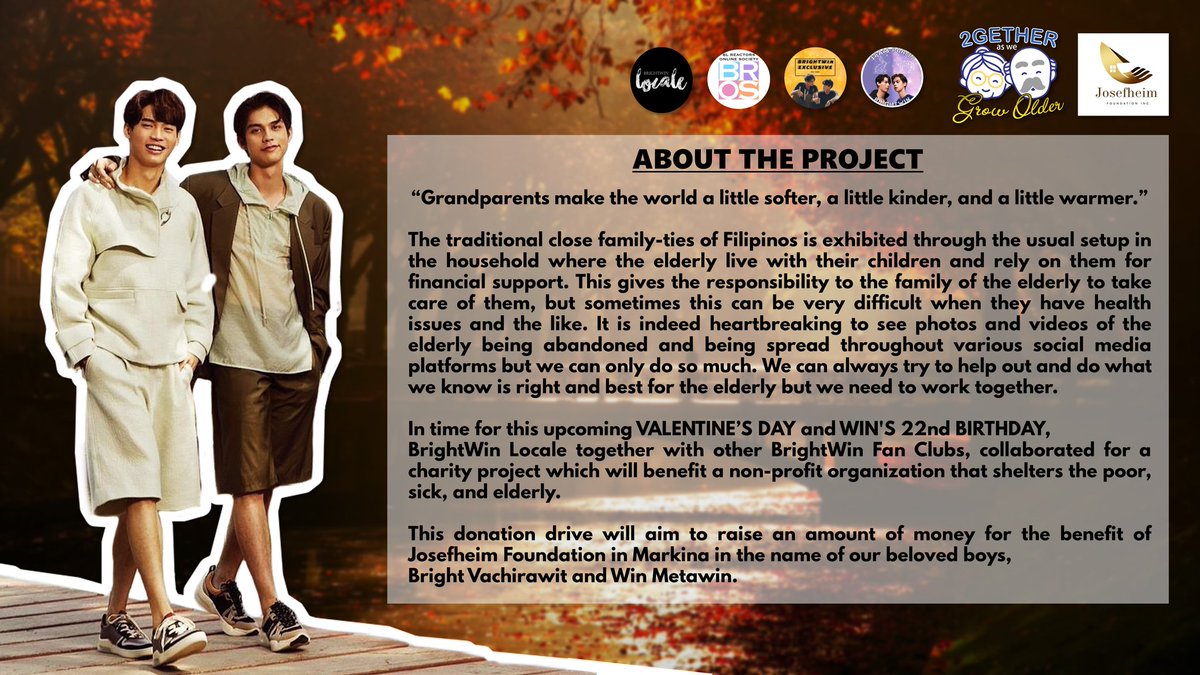 bw_exclusive's tweet image. &quot;2gether As We Grow Older&quot;

This charity project was created as a present dedicated for #winmetawin&apos;s upcoming 22nd Birthday this February 21 2021. All garnered profits will be given to Josefheim Foundation and will be named under Win Metawin &amp;amp; Bright Vachirawit.

#WeAllWinInlove