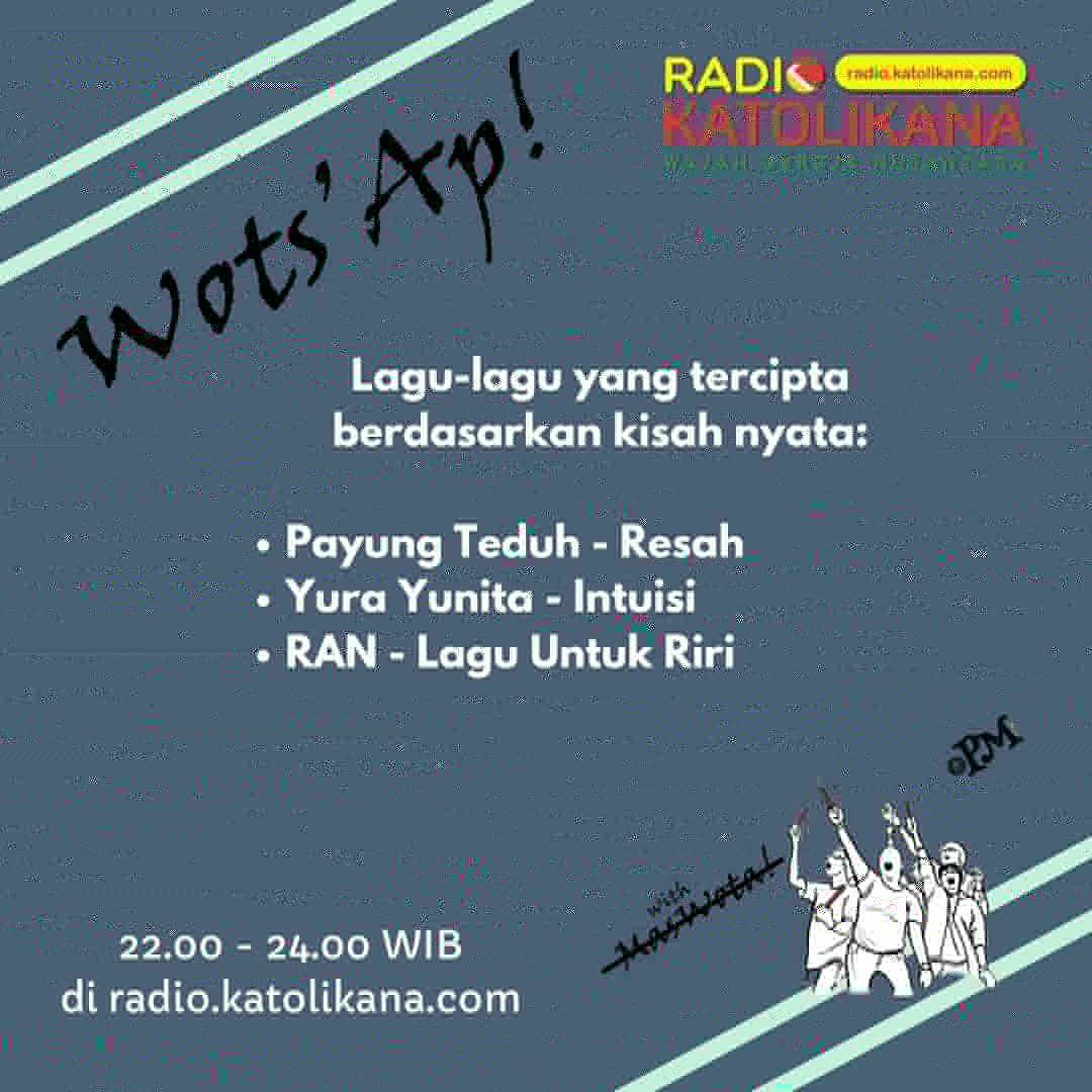 RadioKatolikana's tweet image. ❣️ 22.00-24.00 WIB
Tahukah anda, ada beberapa lagu yg tercipta berdasarkan kisah nyata. 
Ngomongin soal lagu kisah nyata, lagu apa sih yg #kamubanget atau relate banget dgn perjalanan hidupmu?
Wots&apos;App bakal bahas di radio.katolikana.com pkl 22.00 - 24.00 WIB

#RadioKatolikana