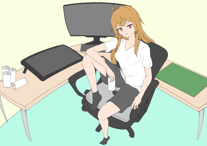 「女の子 オフィスチェア」のTwitter画像/イラスト(古い順)