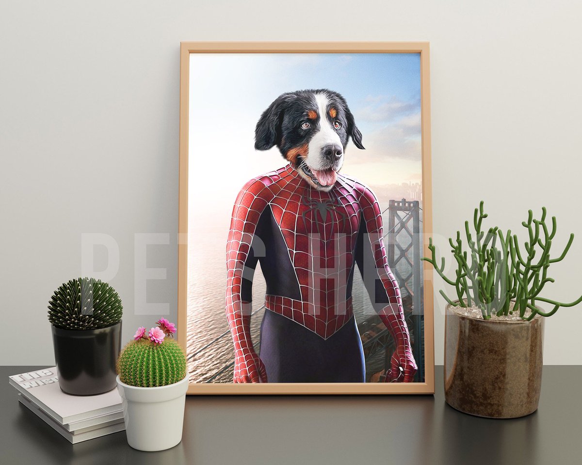 Excited to share the latest addition to my #etsy shop: Spiderman Pet Portrait - Custom Superhero Pet Portrait - Dog Portrait - Cat Portrait - Wall Art - Superhero Pet Portrait - Marvel etsy.me/3pKRCEM