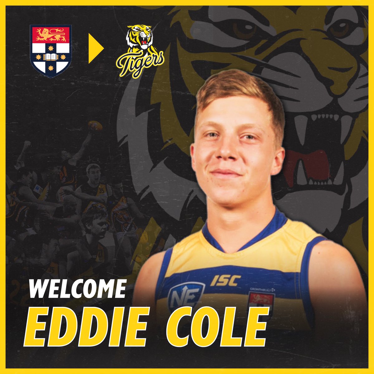 The Kingborough Tigers are pleased to announce the signing of former Hobart City Demons and Sydney University Football Club player Eddie Cole <a href="/Eddiecole98/">Eddie cole</a> for seasons 2021 &amp; 2022. 

We are extremely excited to welcome Eddie back to Tasmania and to Tigerland.