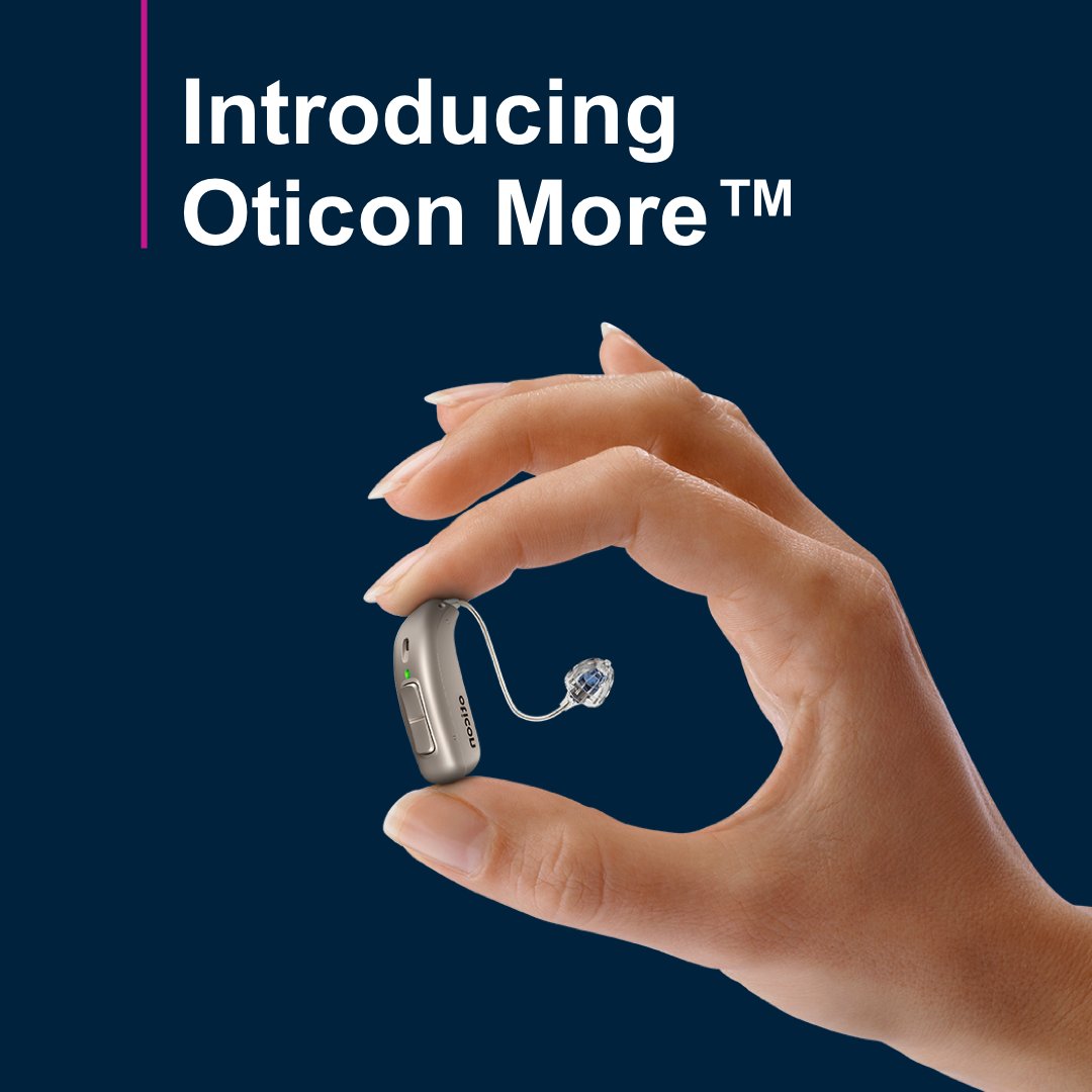 The new Oticon More device supports the brain by giving it more of what it needs to make better sense of sound.  We are so excited to bring it to all of our Charlotte area patients this week.  #hearingaids #hearingloss #oticon #oticonmore #clthealth