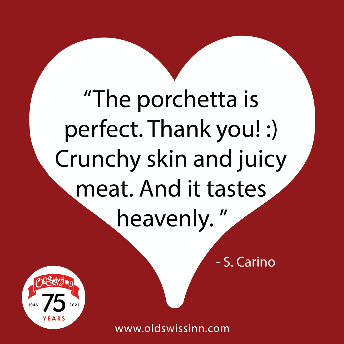 oldswissinn's tweet photo. Our Italian #porchetta is air-dried, pricked, scored, and broiled just to get that unbelievably  crunchy skin. Inside we've put aromatic herbs to perfume &amp; flavor the meat inside and out. If you can't have the whole pig, just get the best parts. :) DM to order. 3 days lead time. https://t.co/SyhhnzQk1m