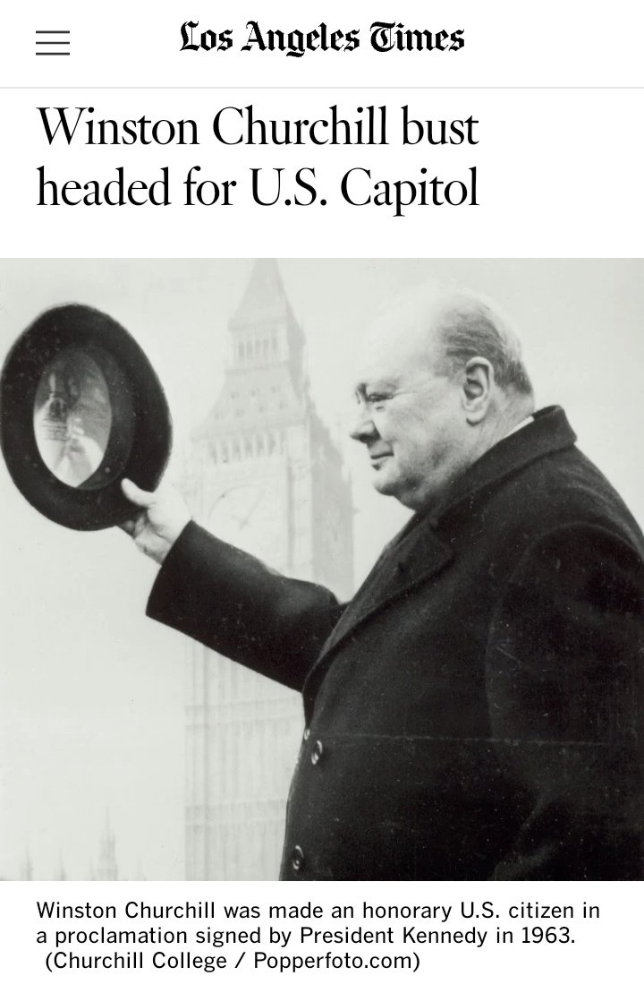 Did you know?  President Kennedy made Winston Churchill an honorary US Citizen in 1963? Churchill was 88-years-old at the time.  #Remember35  #ReflectionsAreImportant  https://twitter.com/DanScavino/status/1340487827457519617