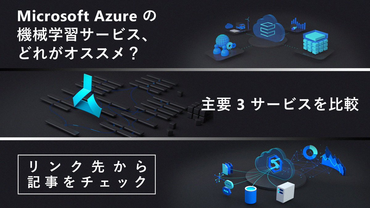 mskkpr's tweet image. 【 Azure における #機械学習 の主要 3 サービスを比較！】
以下の記事で、#AzureMachineLearning 、#AzureDatabricks 、#AzureSynapseAnalytics の 3 つが比較されています。
各サービスの強み・弱みが丁寧に解説されていますので、ぜひご確認ください。

msft.it/6013poHLP