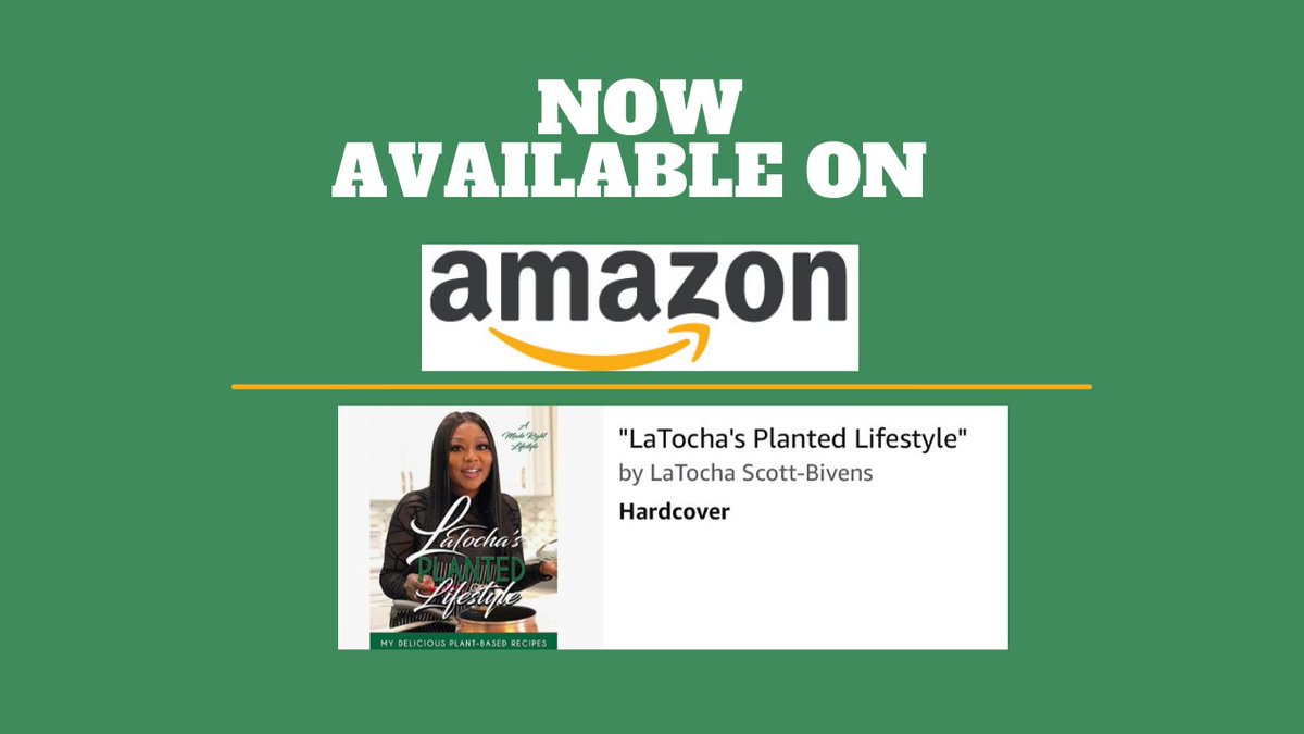 iamlatocha's tweet photo. My Cookbook - LaTocha's Planted Kitchen is Now Available on Amazon:

https://t.co/VAXJ5v882R via @amazon https://t.co/vGjifFgXrp