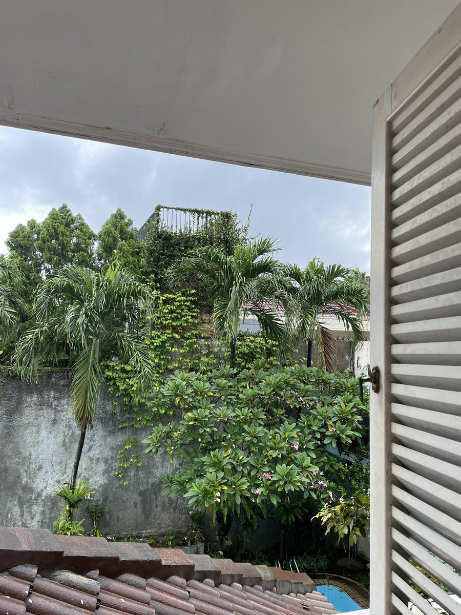 adriew's tweet photo. Rain and gloomy. My kinda morning. Its gonna be a good day. #WFHview https://t.co/Va448OW3HV