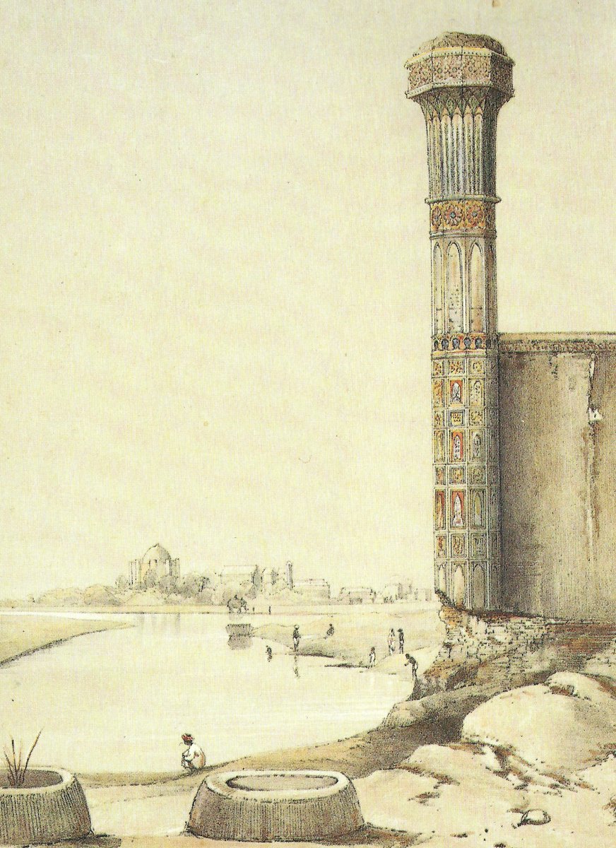 Dickinson Brothers in 1854 based a lithograph on original sketchBack to our branch of Ravi, in those days boarding upstream from Mirza Kamran's Baradari one could venture out to Southern suburb of Lahore which in fact was a swifter routeHere comes an interesting tale