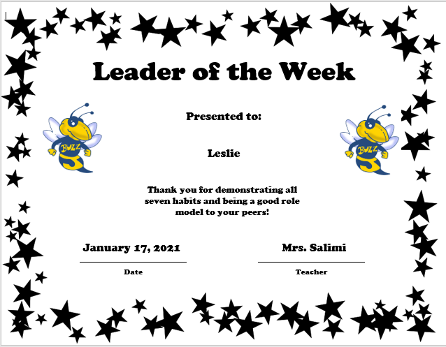 KatherineSalimi's tweet photo. Congratulations to Leslie, our new Leader of the Week! https://t.co/l0LuaGxsCK