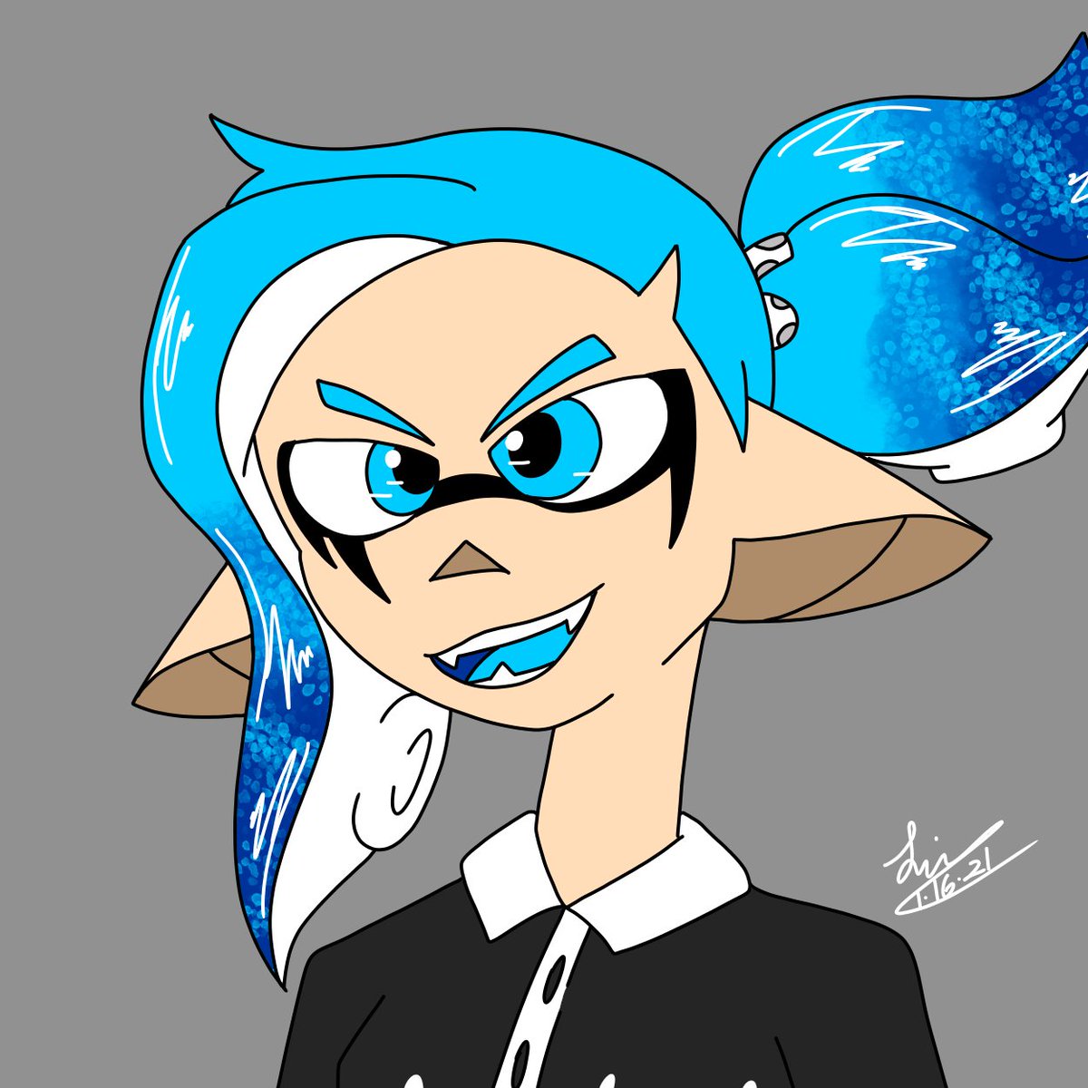 SnowyWolf665's tweet photo. Also drew him yesterday- #splatooncoroika #coroika #inkfall #inkfallcoroika https://t.co/Ev6YAfj8ua