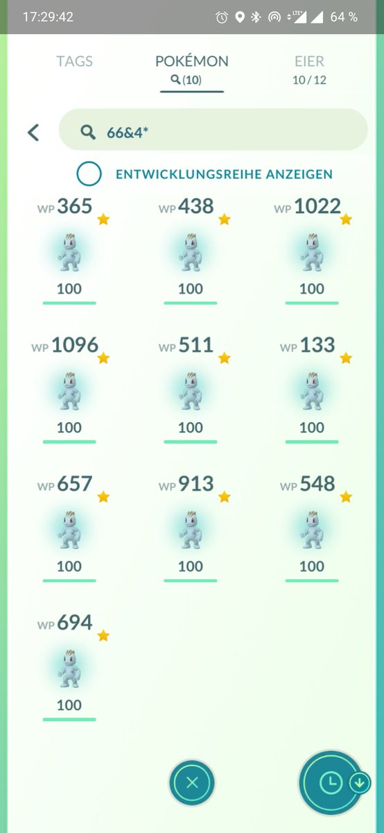 Fluktuation8's tweet photo. Machollo Comday lief ganz gut, da das Hauptaugenmerk auf Hundos lag ist die Anzahl der Shinys nicht sonderlich hoch...
#PokemonGo #Machollo #Hundos https://t.co/JteWQzW64t
