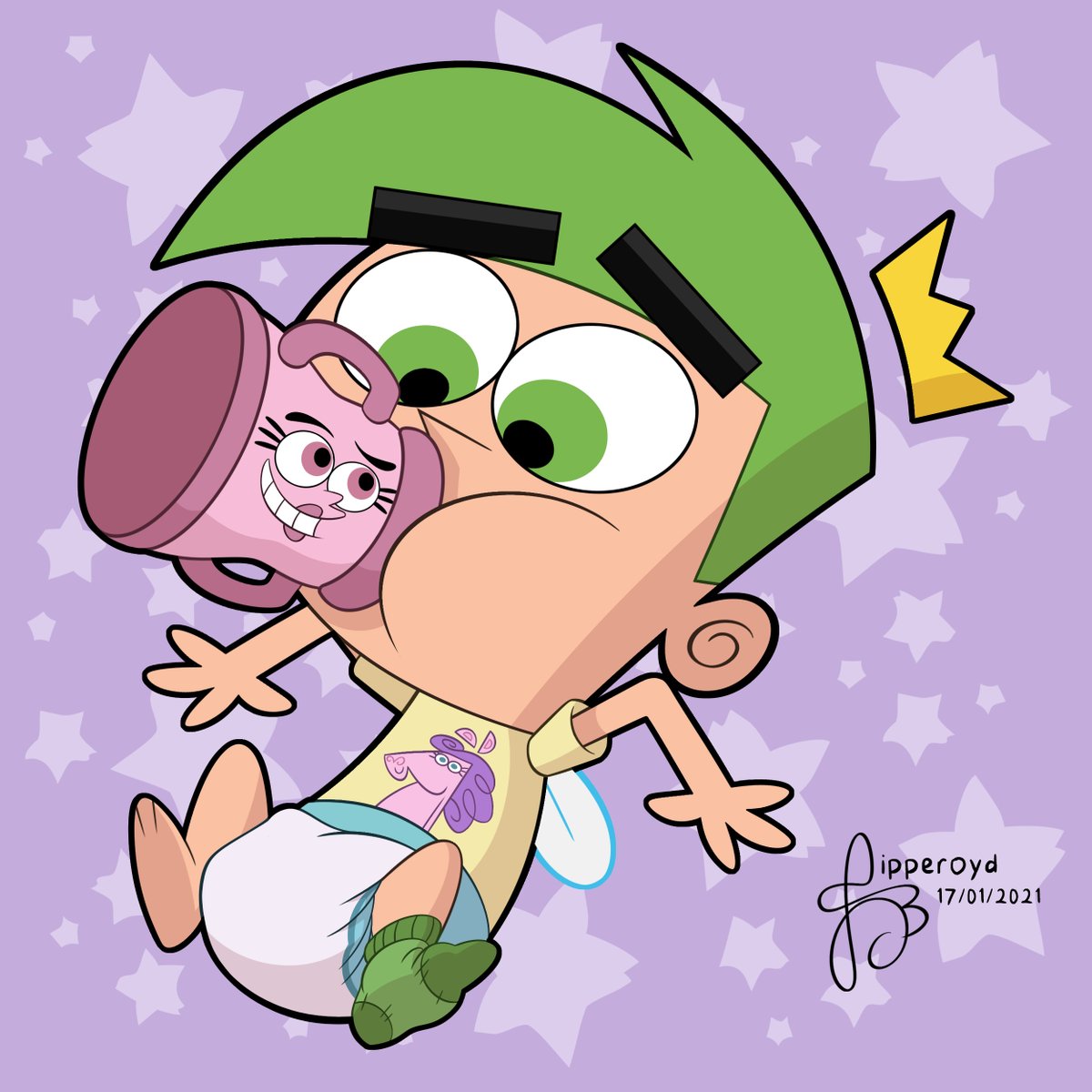 dipperoyd's tweet photo. I think Wanda has a new baby, or maybe she always had. "The Fairly Oddparents" is one of my childhood series that has had more ABDL scenes, I remember several episodes in which I saw Jorgen, Timmy and Cosmo wearing diapers.

#abdl #digitalart #abdlart #thefairlyoddparents https://t.co/YcQlavjFqz