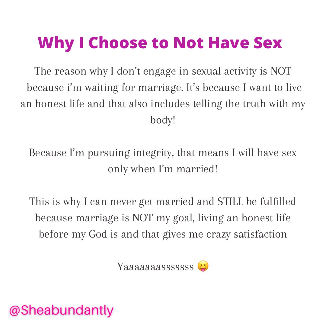 SHEAbundantly's tweet photo. When you have sex with someone is says a WHOLE lot without using words and one of them being, “l’m committed to you”. 

Well when you have sex with a bf/gf/random/ fiancé... that statement is not true! 🤯 Can you see the dishonesty? https://t.co/0vsnjHnjdk