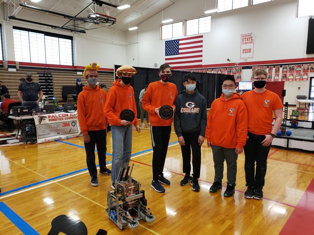Team3141's tweet photo. Cougars competed at the DC West “Ka-Kaw” tournament. 1028Z from Brownell Talbot and 3141S were tournament champions!   3141X and 3141B were finalists, 3141A semifinalists and 5th in skills, JR high team 3141R finalists in the middle school competition! #duxesto #cougarproud https://t.co/aDbG2RLllR