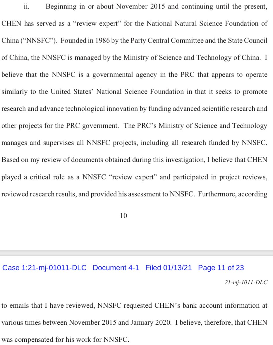 20.ii. McCarthy believes Chen reviewed proposals for the National Natural Science Foundation of China.Context-A US researcher is routinely invited to peer-review proposals for agencies in Europe, Asia, etc.-Typical pay is 0, or much lower than a professor's hourly rate.