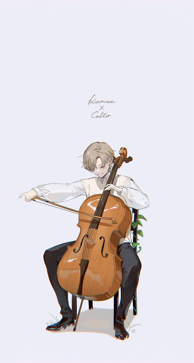 instrument playing instrument music 1boy solo male focus sitting  illustration images