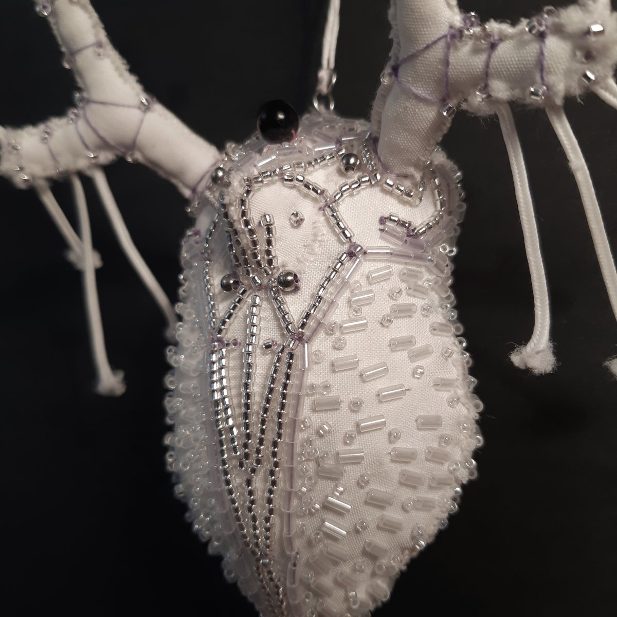 Daphnia handmade 
by me

Daphnia, a genus of small planktonic crustaceans. 
#softsculpture #craft #handmade #daphnia #textilesculpture #animalart