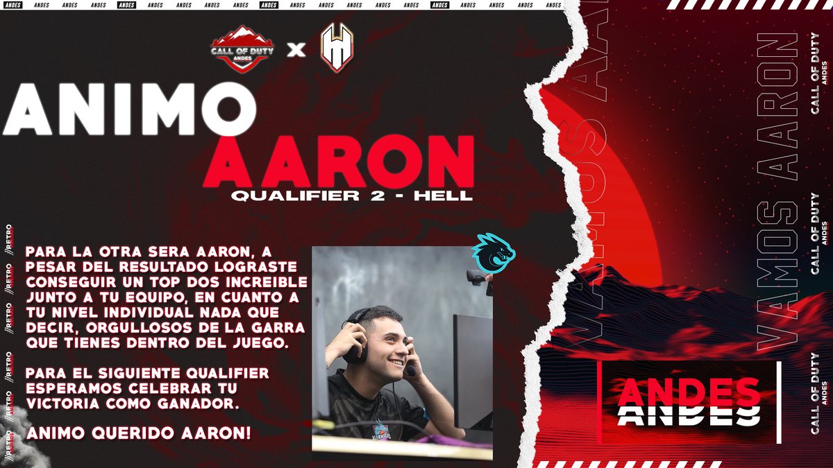 CODAndesGG's tweet photo. #AnimoAaron - Qualifier 2 @h3lltournaments.

A pesar del resultado para nosotros eres un campeón Aaron, esperamos que en el siguiente Qualifier vuelvas con más ganas, nosotros no pararemos de alentarte.

¡Animo Sukry!

#PoderAndino https://t.co/I4NjBj7ptK