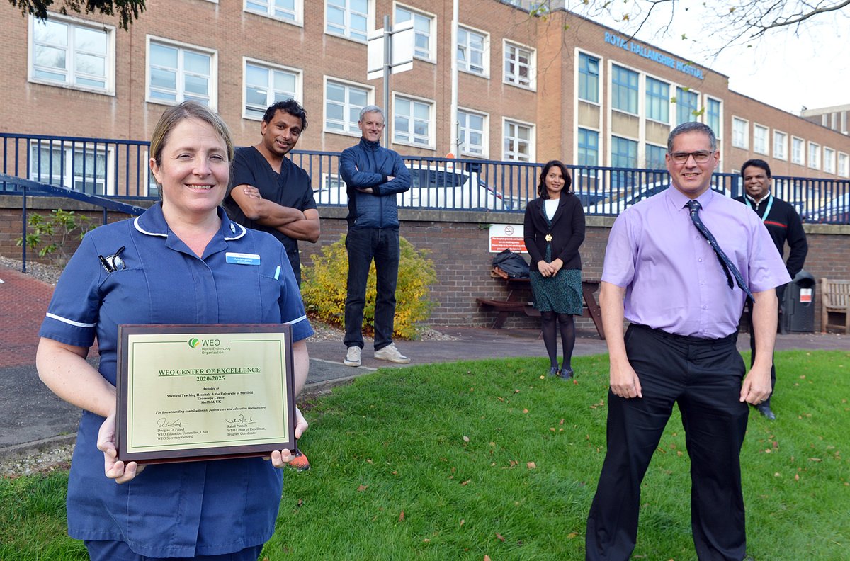 There are only 21 #World #Endoscopy Organisation Centres of #excellence

#Sheffield is 1 of only 2 in the UK!

Congratulations to the whole team at Sheffield for this incredible achievement! #WorldClass

<a href="/BritSocGastro/">BSG</a> <a href="/JAG_Endoscopy/">JAG Endoscopy</a> <a href="/BSGTrainees/">BSG Trainees</a> <a href="/WorldEndoOrg/">WEO</a> <a href="/SheffieldHosp/">Sheffield Hospitals</a>