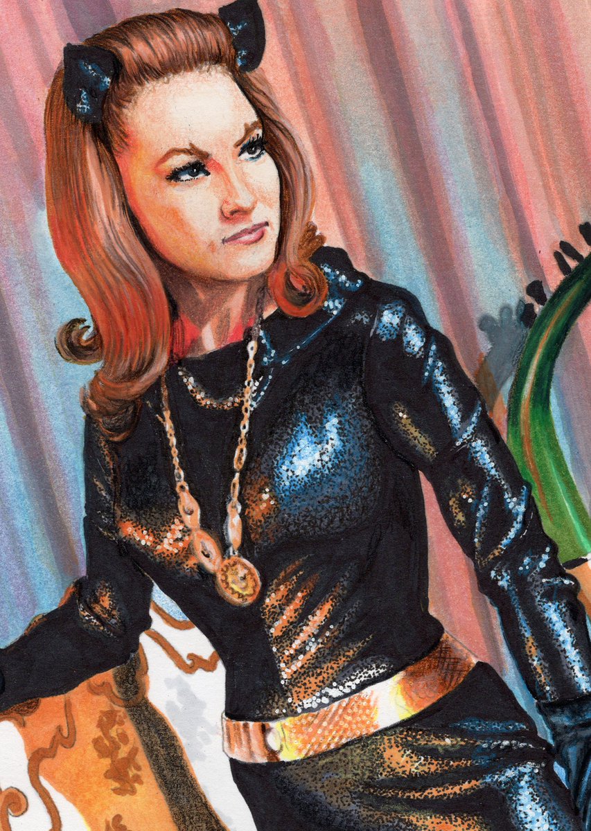 Giddy with delight I watched the 1966 #batman as a child. My first childhood crush #JulieNewmar as #Catwoman  #batman1966 #billfinger #bobkane #theCatwoman