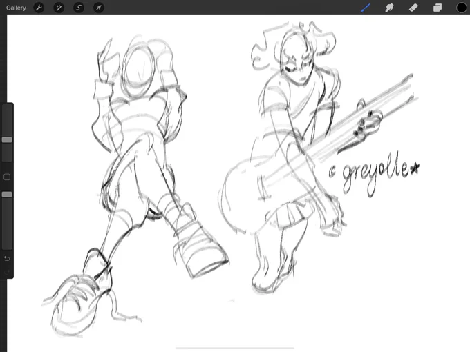 Finally made a decent brush for sketching in Procreate lol
#greystudies 