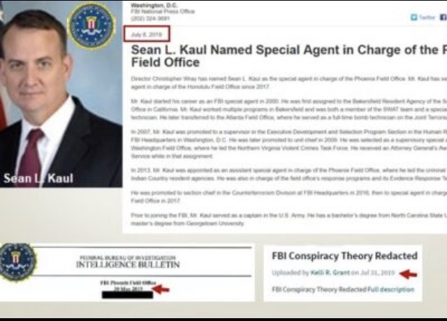 A couple of FBI agents in Phoenix AZ who handle crisis actors leaked a memo (which was not official) during a period of leadership transition. The memo was an attempt to label Q a domestic terror group. It didn't work, but that didn't stop people like Steinbart from pushing it.