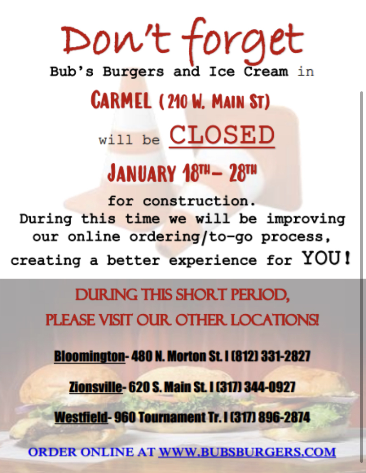 Bub's in Carmel (@bubsburgers) on Twitter photo 