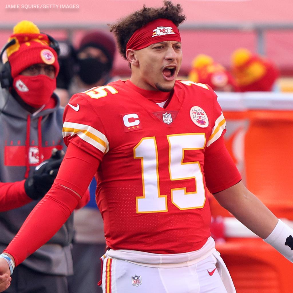 espn's tweet photo. Chiefs vs. Bills for a trip to the Super Bowl. 

This is gonna be fun 🍿 https://t.co/yN78dWGQCo