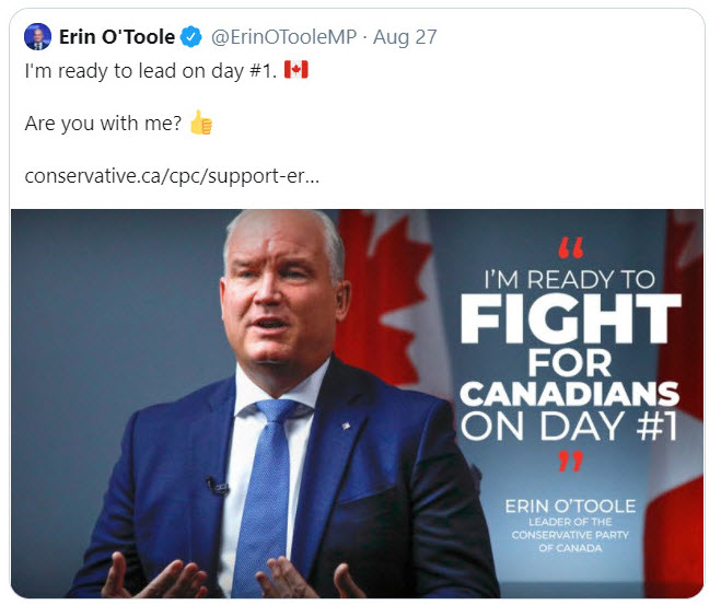 6/An example, early on - August 27, when Erin O'Toole promised to 'Fight' for Canadians. Where else have we heard 'fight'? Think of Trump & Cruz, when they were whipping up the crowds on Jan 6, before they mobbed the halls of Congress