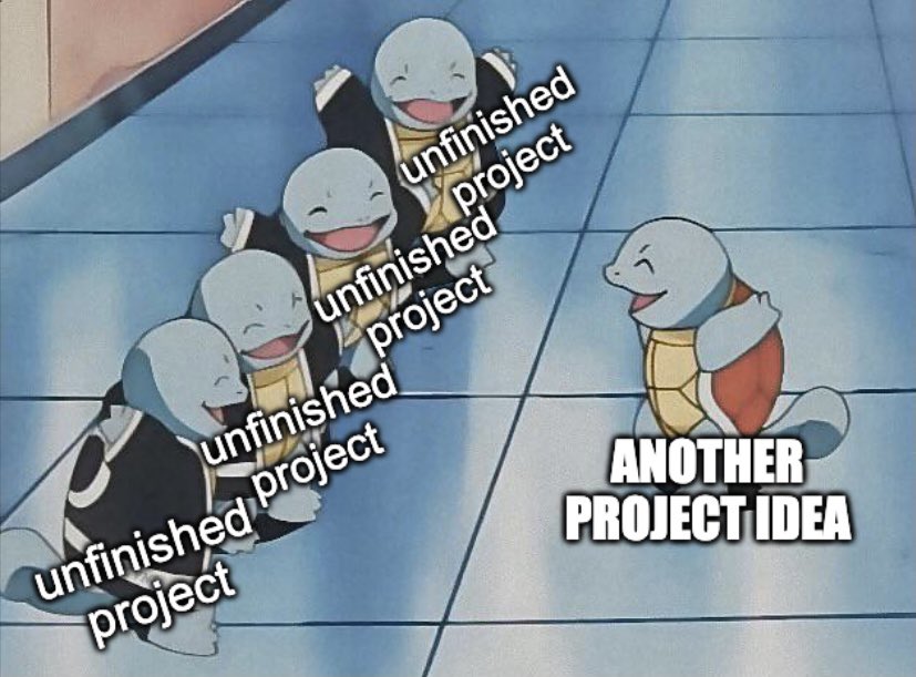 ScratchItch's tweet photo. A moment of silence for each of the unfinished projects in creation purgatory. At least they aren’t there alone! #gamedev #IndieGameDev https://t.co/NI4e0GGNSn