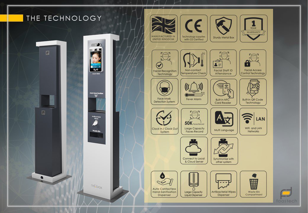 Faastech_uk's tweet photo. RidBox Pro : The Attendance Monitoring System by FaasTech #facialrecognition #facialrecognitiontechnology #aitechnology #Ridbox #Faastech #attendancemanagement #temperaturechecking  #facialrecognitionsoftware #facialrecognitionuk #accesscontrolsystem  #temperaturecheck @ridbox_uk https://t.co/R0qtuVOSQS