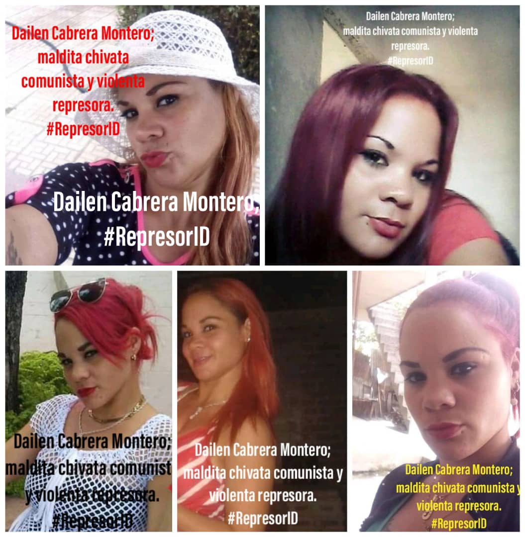 batista_falcon's tweet photo. Familia Miranda Leyva 
Esta esbirra comunista, Dailen Cabrera Montero, junto a su marido Yunior Oscar Ramírez González y Anna Karine Rodríguez Martínez son los chivatos que nos han golpeado muchas veces y que nos llevarán a juicio próximamente por un falso delito 
#RepresorID https://t.co/E4pAx8kK1x