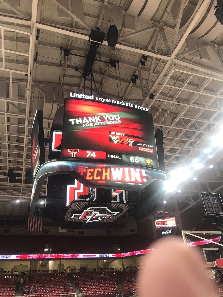 ttueaxj's tweet photo. HUGE WIN! Congrats @CoachGerlich  and @LadyRaiderWBB!!!  Great way for @GoinBandAlumni to go out for the season!  #Wreckem #SawedEmOff #ForNoel #TwentyThree https://t.co/qW9MvtHiAI