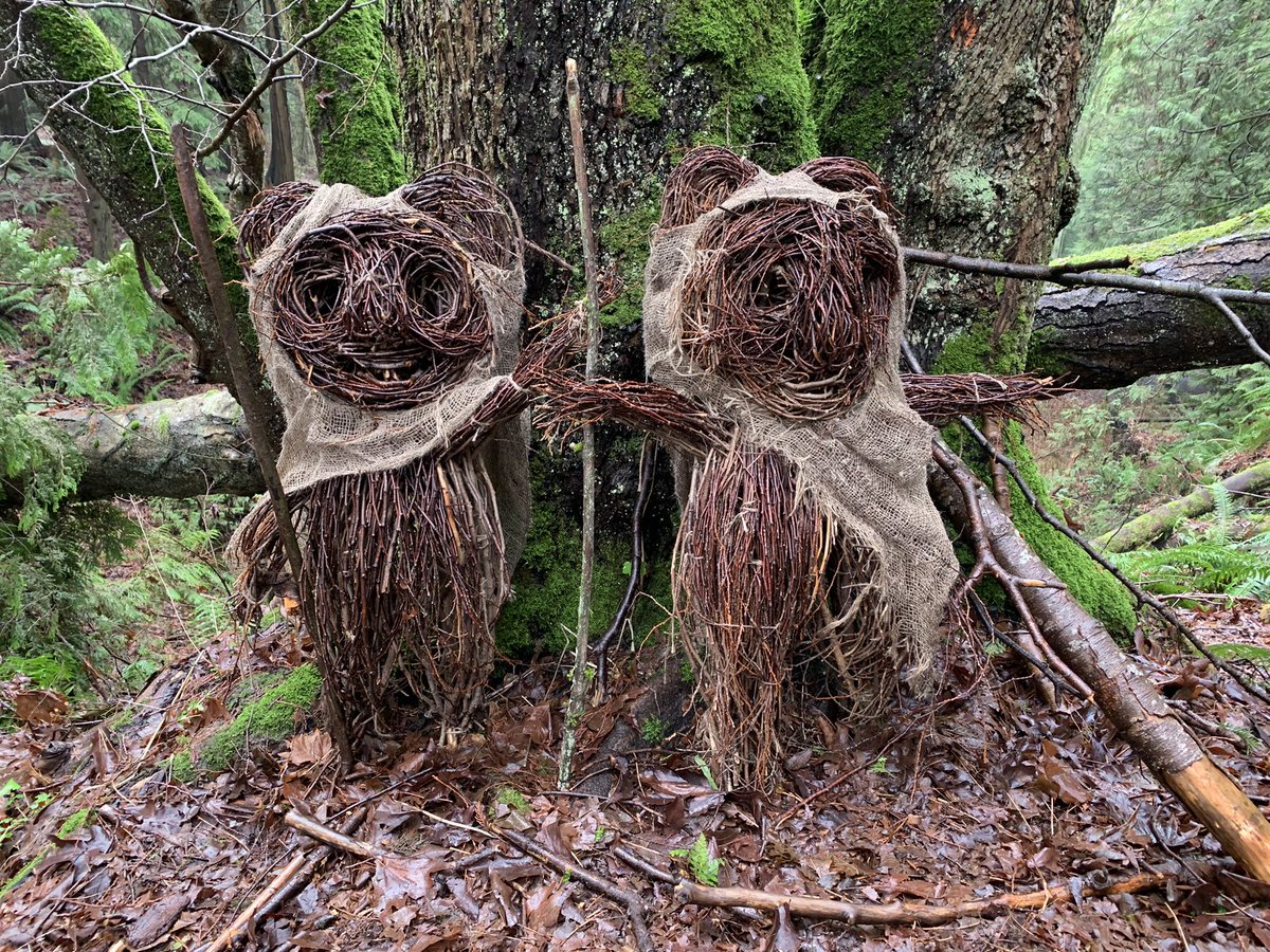 These are the Ewoks. We found them after getting lost. Lewis has a web site, the Wizards Makery, with a map to help you find everything. But the Ewoks aren’t listed; they move about the forest. So we’re lucky we got turned around.