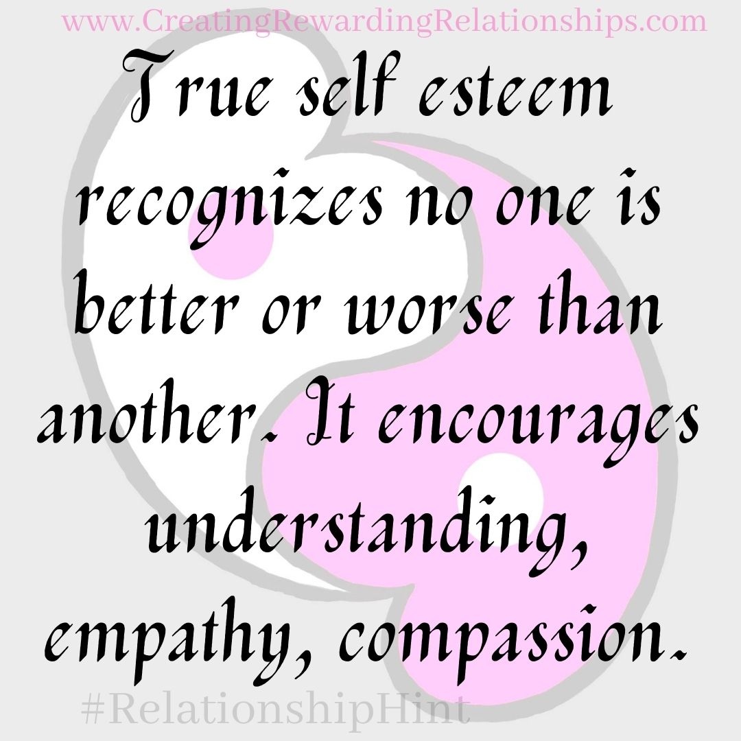 HappyCoupleXprt's tweet photo. We could all use a little understanding, empathy, &amp; compassion, right?
Watch that you don't go "one up" or "better than".
If you need a refresher, go to https://t.co/tLW9toEuE0 and read the posts about self esteem on my blog. https://t.co/61n0DLUSJ6