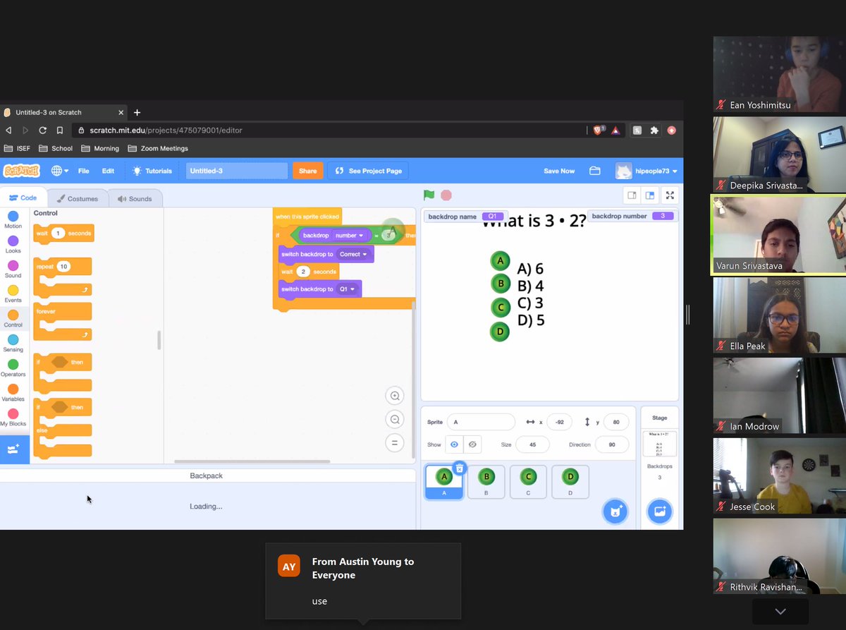 RedlandsSTEAM's tweet image. @RedlandsHighSch students teaching coding to K-12 @redlandsusd students via Virtual Coding Workshop #codeRedlands #thisisRUSD #RUSD2025 @RedlandsUSDSupt @MaryRoneRUSD @csfroall @hadip @STEMForAllKids