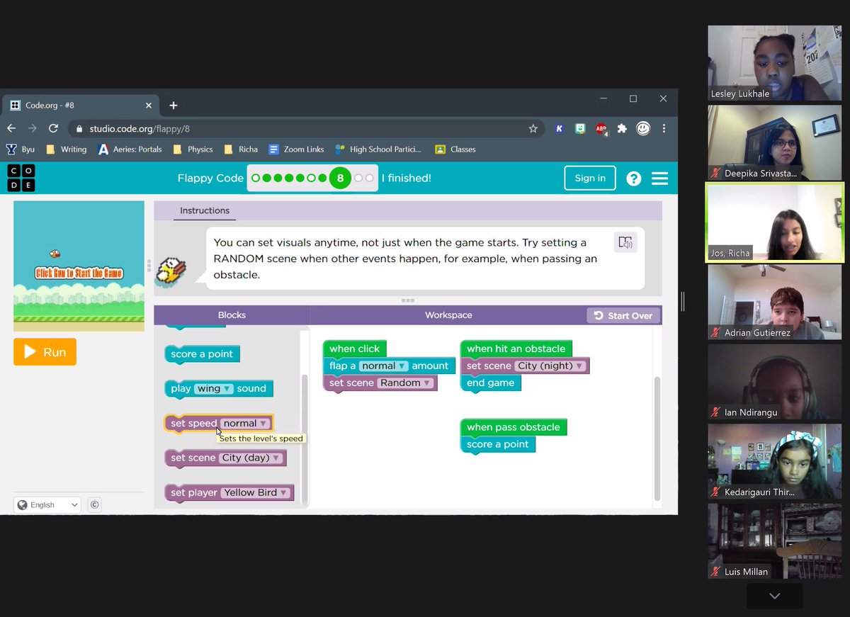 RedlandsSTEAM's tweet image. @RedlandsHighSch students teaching coding to K-12 @redlandsusd students via Virtual Coding Workshop #codeRedlands #thisisRUSD #RUSD2025 @RedlandsUSDSupt @MaryRoneRUSD @csfroall @hadip @STEMForAllKids