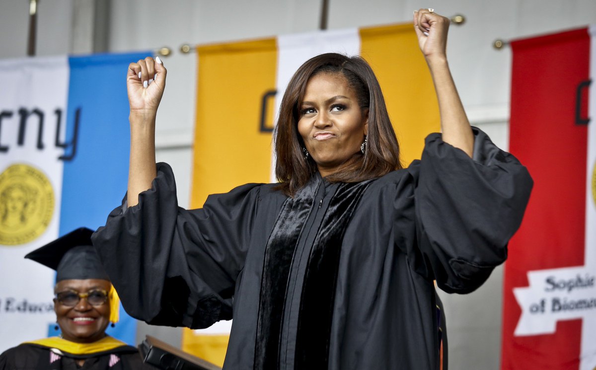 common's tweet photo. "You don’t have to say anything to the haters. You don’t have to acknowledge them at all. You just wake up every morning and be the best you you can be. And that tends to shut them up." Michelle Obama. Happy Birthday to our Forever First Lady! https://t.co/lt042widni