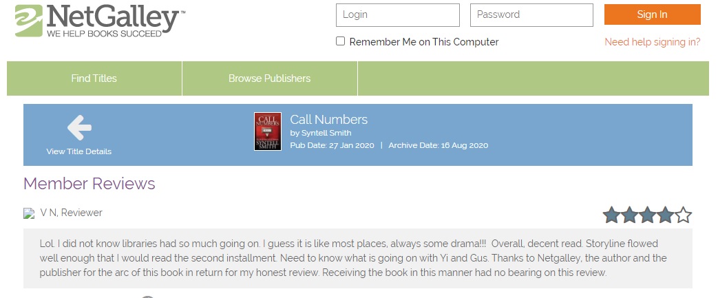 SyntellSmith's tweet image. A new review on NetGalley, just a reminder, both books are on there!!

#NetGalley #libraryfiction #library #librarytwitter #NYPL #libraryauthor #librarylife #BooksonNetGalley