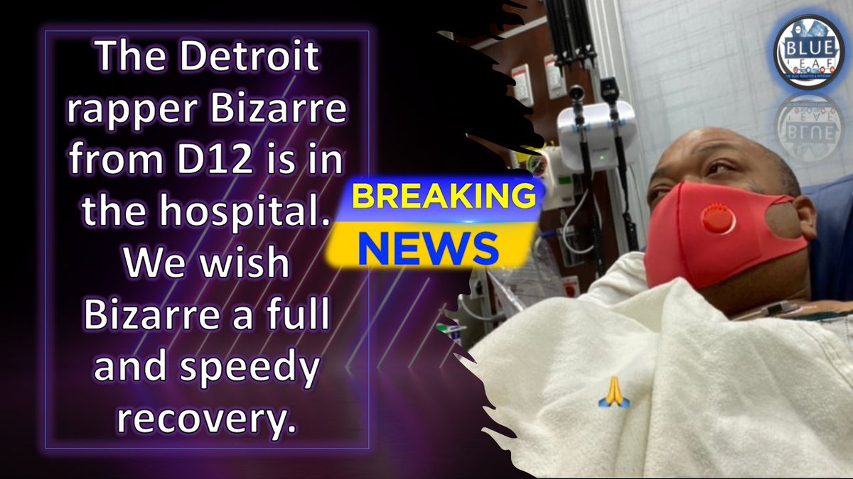 blue_mgmt_514's tweet photo. #breakingnews The Detroit rapper Bizarre from D12 is in the hospital. We wish Bizarre a full and speedy recovery.๐
#getwell #bizarred12 #d12 #rapper #fastrecovery #prayforhim #prayers #music #musicnews #rapnews #rapculture #rapmusic #rapnation #rapjunkies #follow๏ฝe https://t.co/DE5Gc7Bdo5