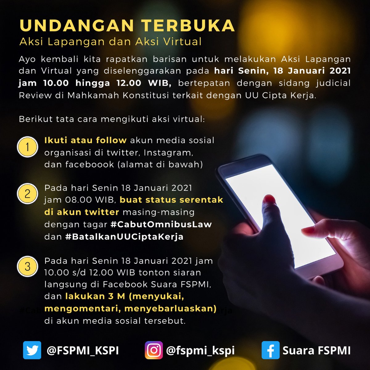 ThomVeno's tweet photo. #CabutOmnibuslaw
#BatalkanUUCiptaKerja https://t.co/DBLoya5zBc