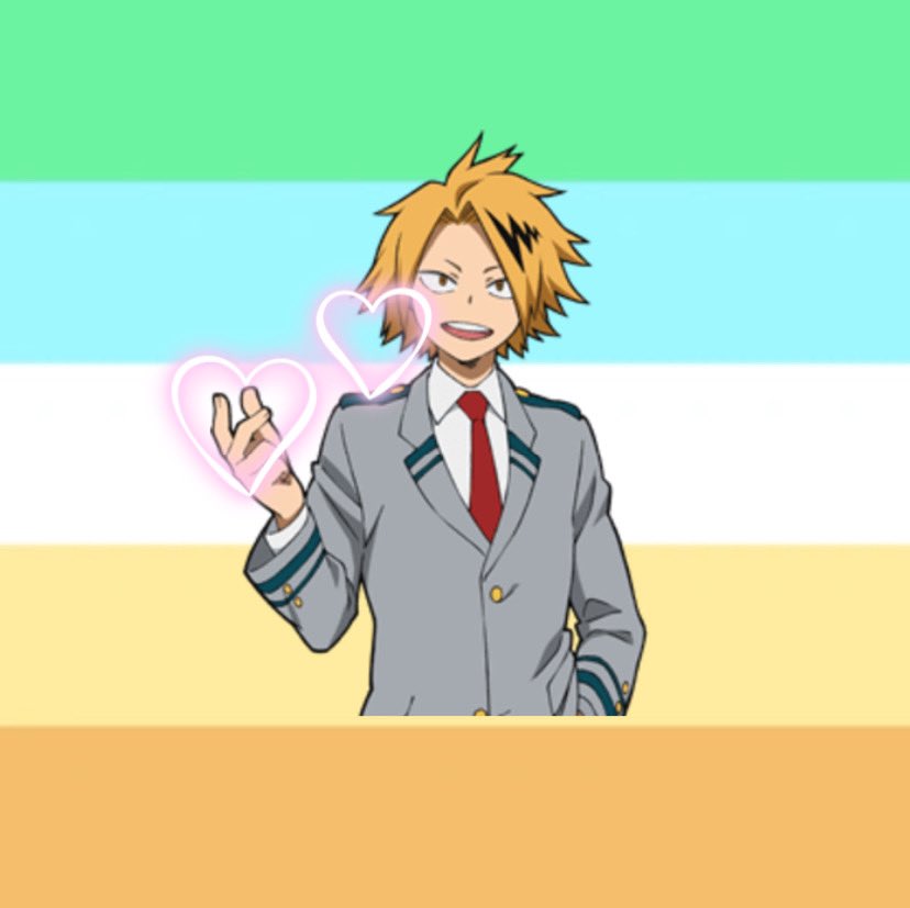 characterluvneo's tweet image. denki from my hero academia loves neopronouns!!! spark uses spark/sparks pronouns!!!