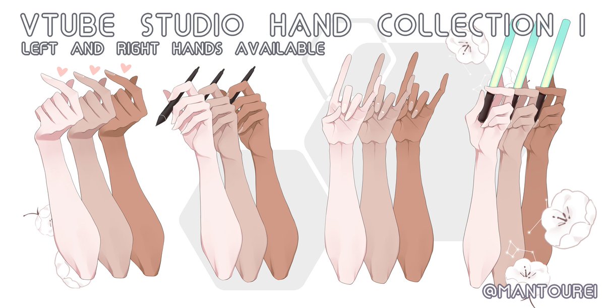 RTs✨] Four poses available for each arm (left and right) - just